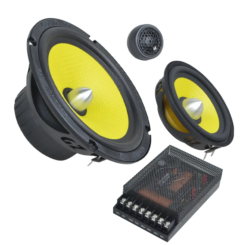 カーオーディオ GROUND ZERO gzuw 300sq. Ground Zero Audio Titanium GZTC 165.3X 6.5″ 3-Way Component