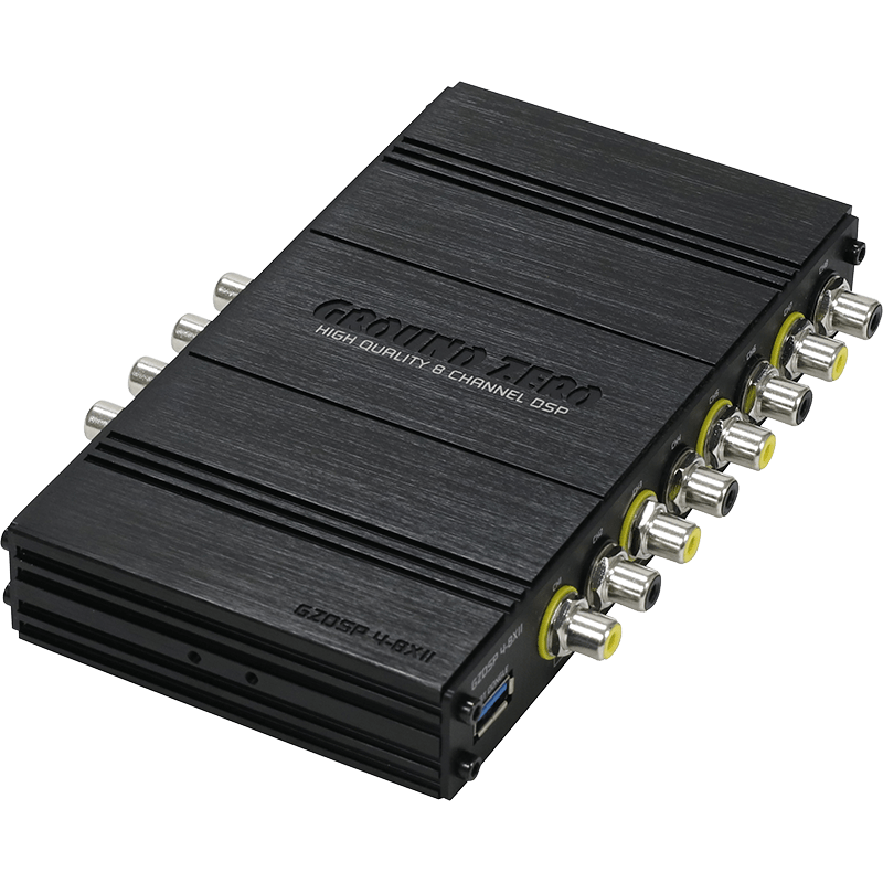 GROUND ZERO High Quality　8Channel　DSP Ground Zero Audio GZDSP 4-8XII 8-Channel Digital Signal Processor